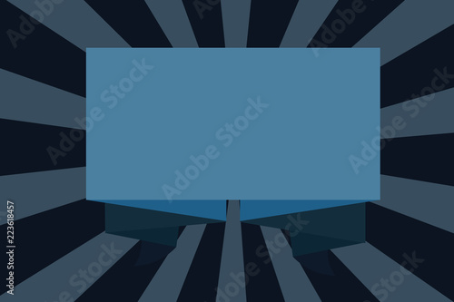 Flat design Vector Illustration Empty esp template copy text for Ad, promotion, poster, flyer, web banner, article. 3D Dimension Folded Banner Pleated streamer Corrugated Ribbon Strip Sash