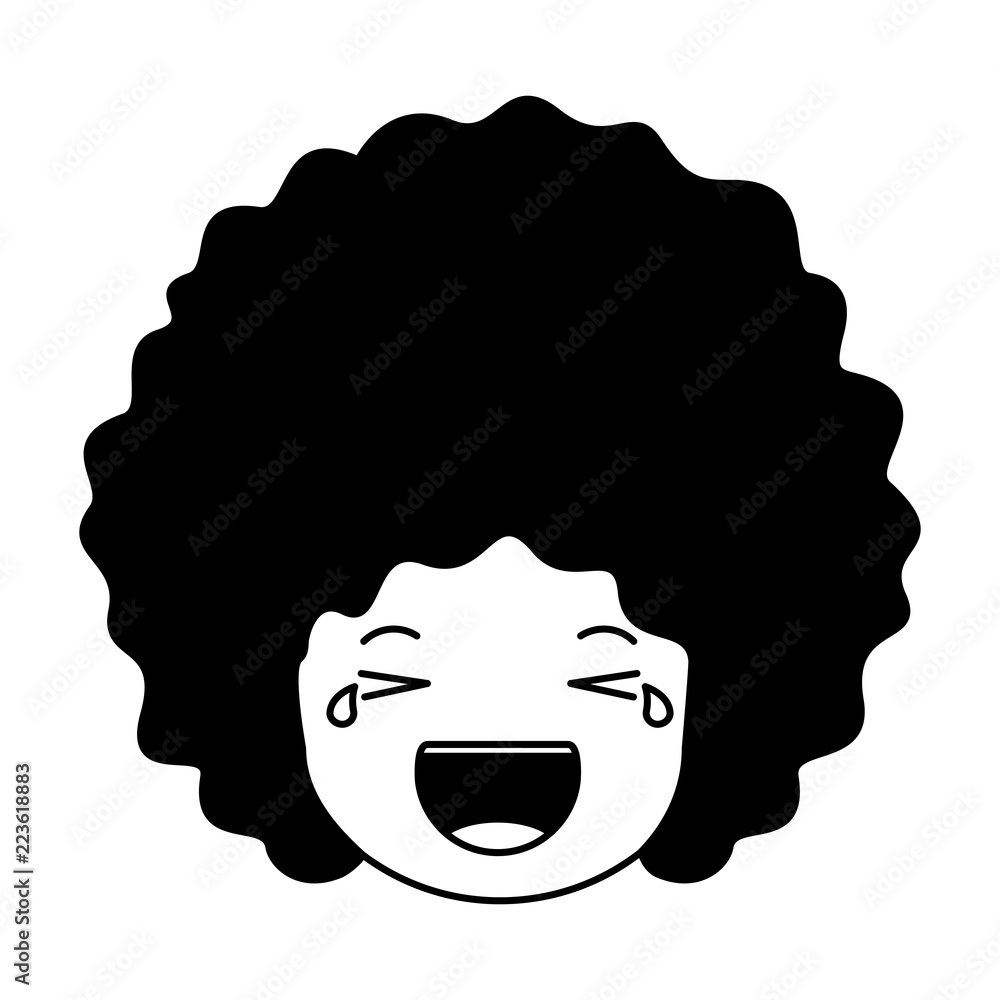 cartoon happy man head kawaii character cartoon happy man head kawaii character
