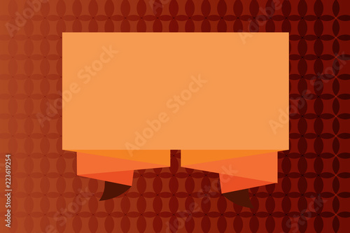 Flat design business Vector Illustration concept copy text for esp Web banners promotional material mock up template. 3D Dimension Folded Banner Pleated streamer Corrugated Ribbon Strip Sash