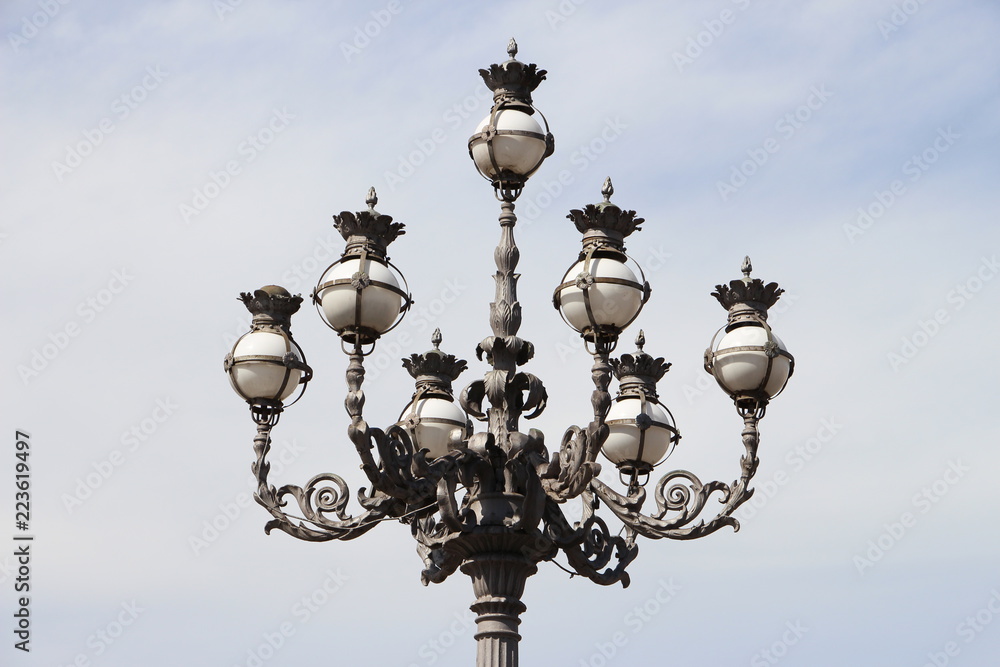 Street lamp in St. Peter's Square in the Vatican City Street lamp in St. Peter's Square in the Vatican City