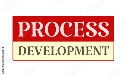 Process Development - written on red card on white background