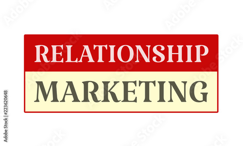 Relationship Marketing - written on red card on white background