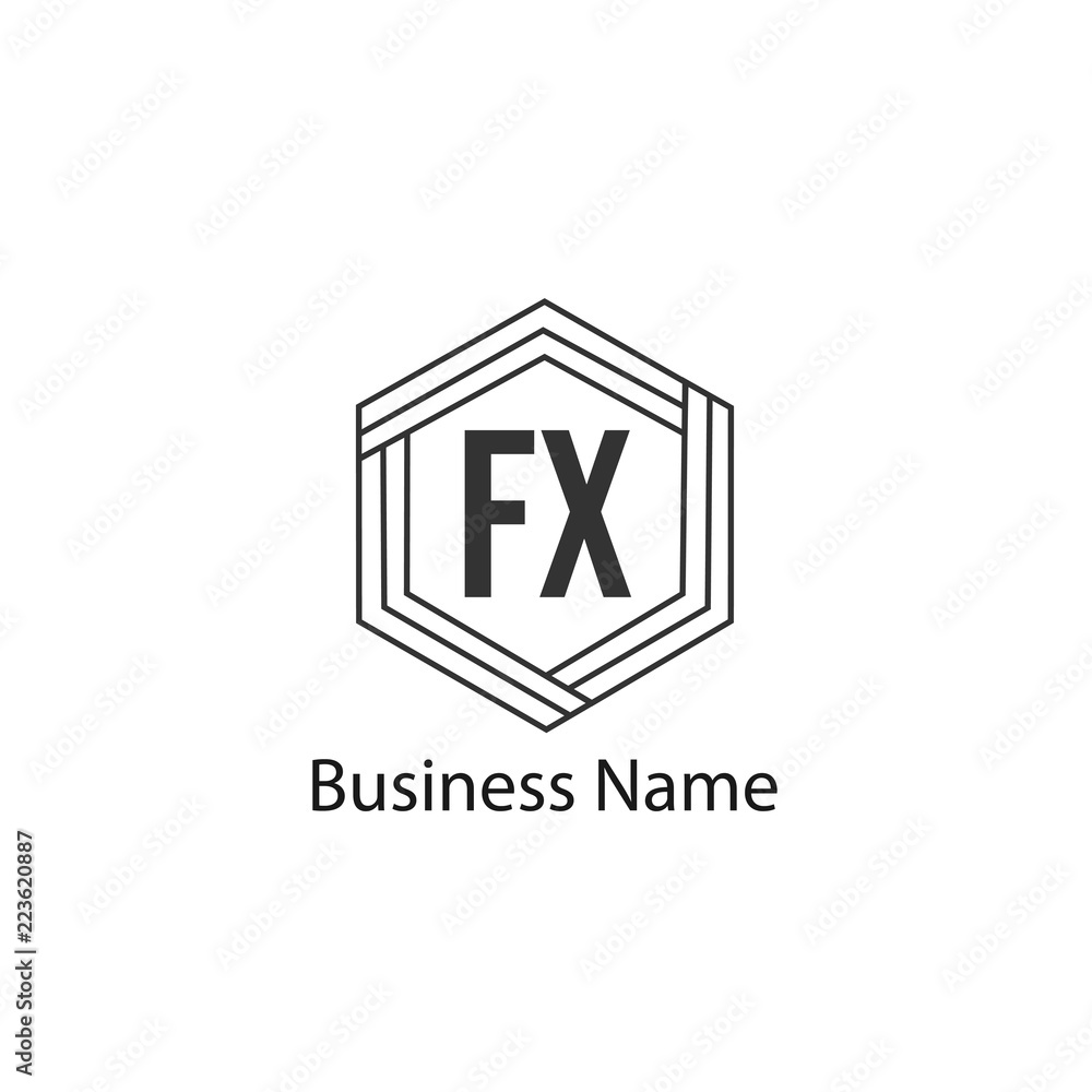 Initial Letter FX Logo Template Design Initial Letter FX Logo Template Design