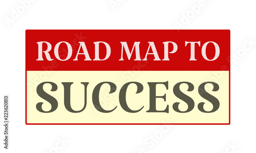 Road Map To Success - written on red card on white background