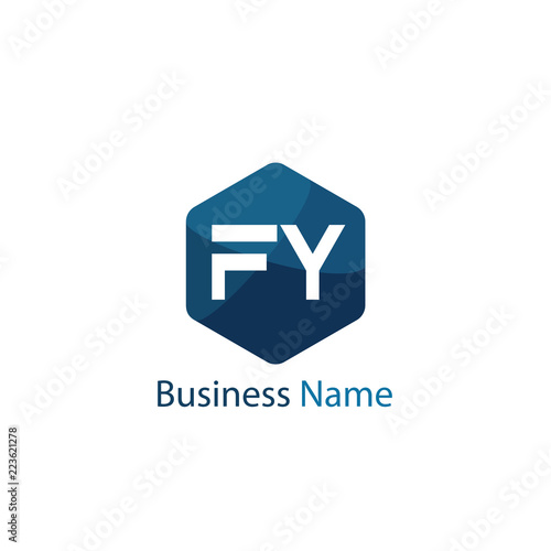 Initial Letter FY Logo Template Design