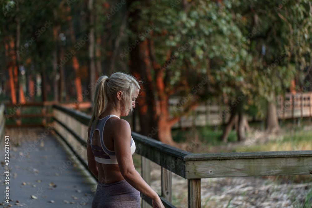 Women Working Out being Healthy in Nature Women Working Out being Healthy in Nature