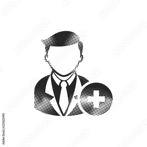 Halftone Icon - Add team member