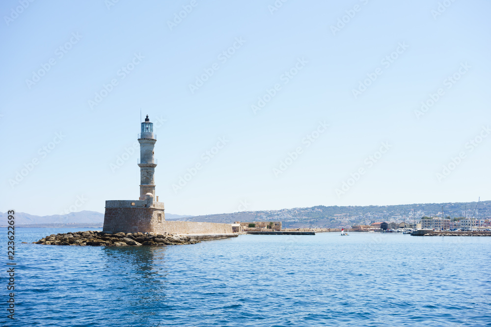 chania harbor lighthouse