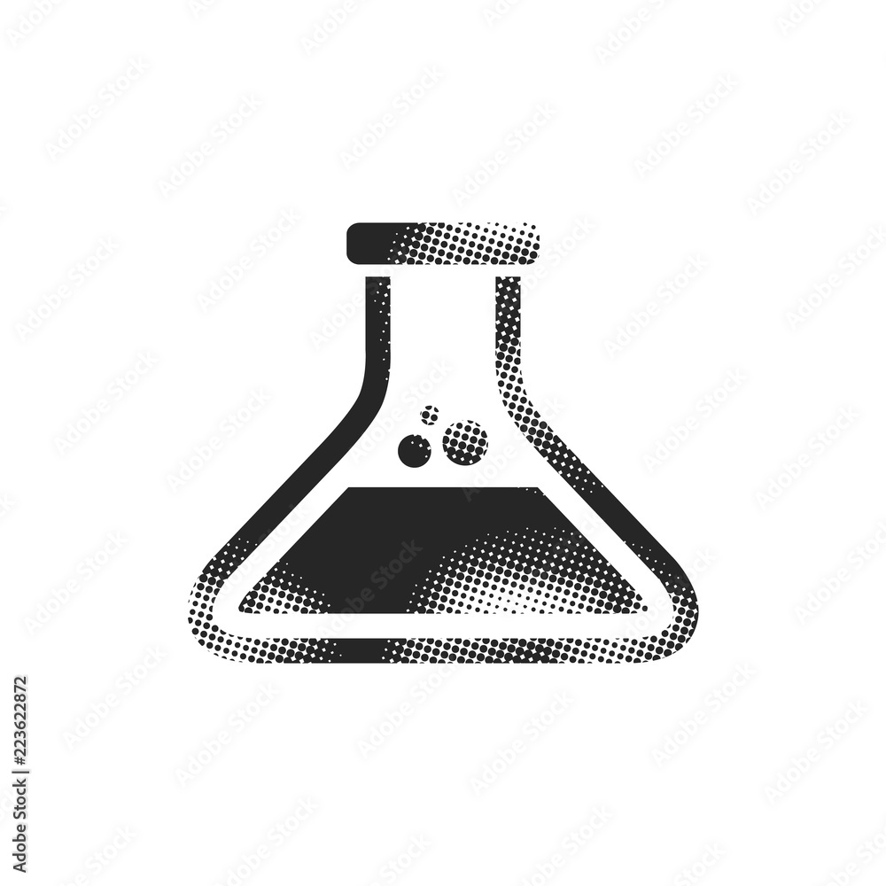 Halftone Icon - Beaker Halftone Icon - Beaker