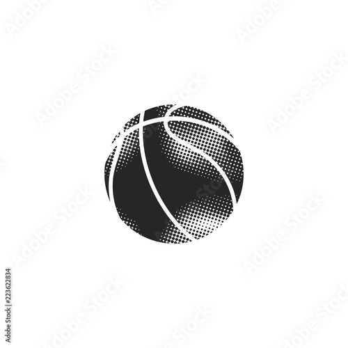 Halftone Icon - Basket ball