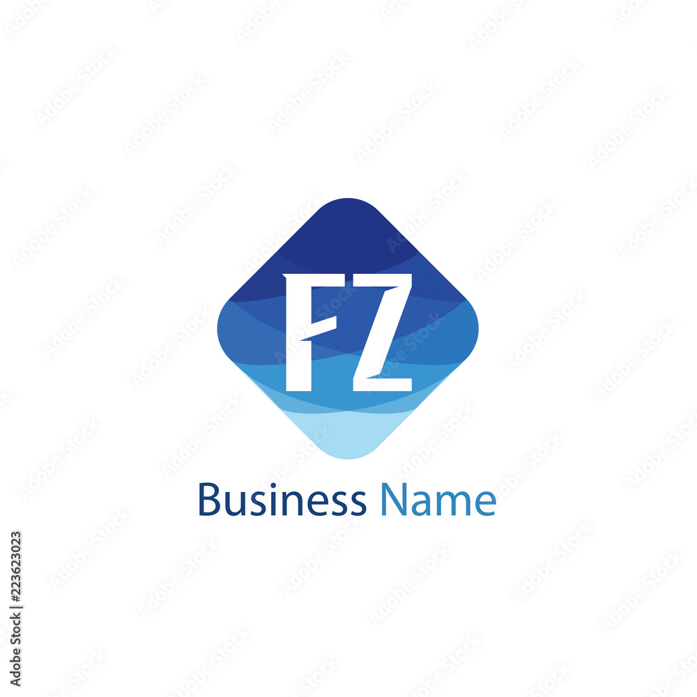 Initial Letter FZ Logo Template Design Initial Letter FZ Logo Template Design