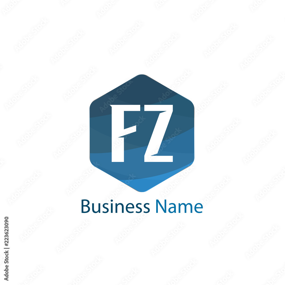 Initial Letter FZ Logo Template Design Initial Letter FZ Logo Template Design