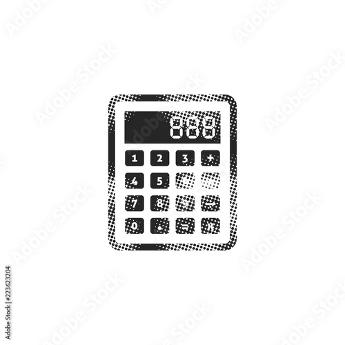 Halftone Icon - Calculator