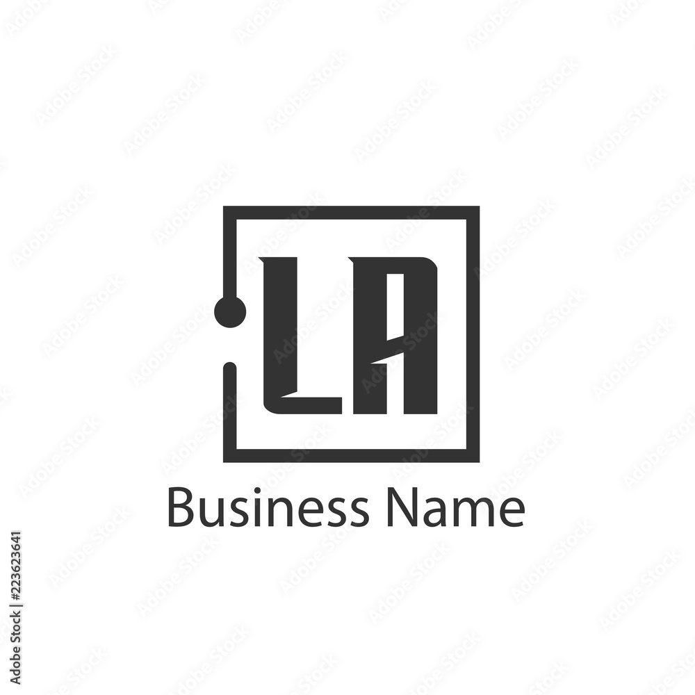 Initial Letter LA Logo Template Design Initial Letter LA Logo Template Design