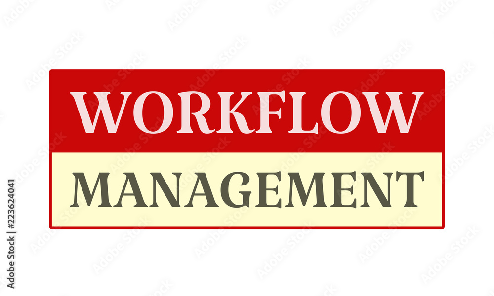 Workflow Management - written on red card on white background