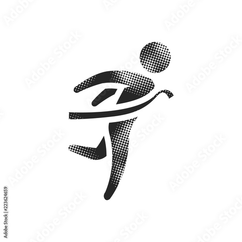 Halftone Icon - Finish line