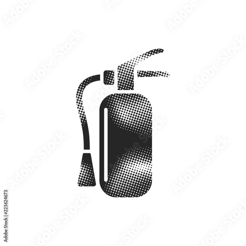 Halftone Icon - Fire extinguisher