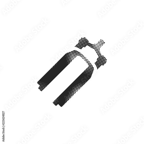 Halftone Icon - Bicycle suspension fork