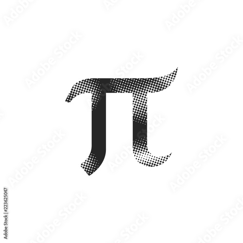 Halftone Icon - Greek pi