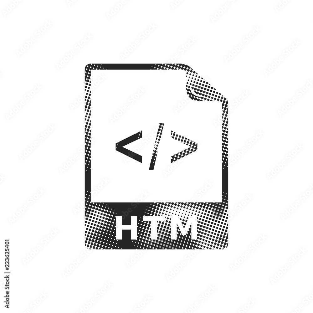 Halftone Icon - Web page file format Halftone Icon - Web page file format