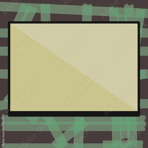 Flat design business Vector Illustration Empty copy space for Ad website promotion esp isolated Banner template. Rectangular Shape Form in half diagonal split two toned shade with Border