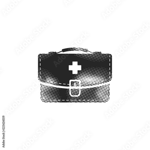 Halftone Icon - Medical case