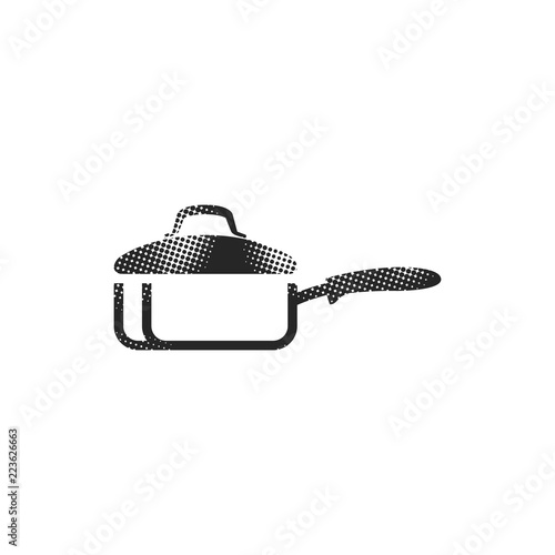 Halftone Icon - Cooking pan