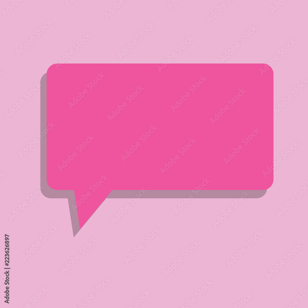 Flat design Vector Illustration Empty esp template copy text for Ad, promotion, poster, flyer, web banner, article. Rectangular Speech Bubble in Solid Color and Shadow Visual Expression Flat design Vector Illustration Empty esp template copy text for Ad, promotion, poster, flyer, web banner, article. Rectangular Speech Bubble in Solid Color and Shadow Visual Expression
