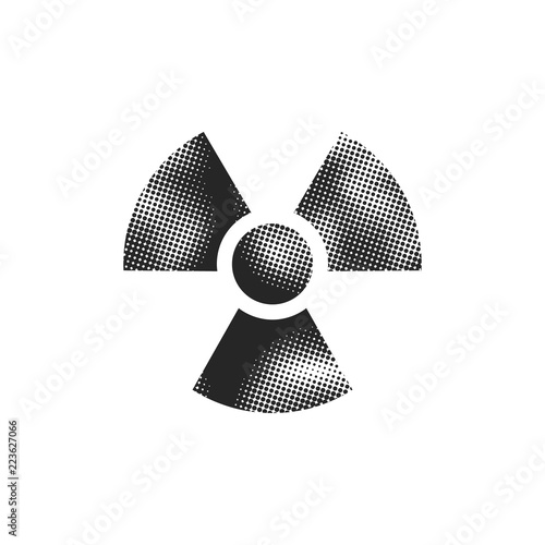 Halftone Icon - Radioactive symbol