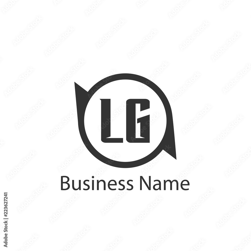 Initial Letter LG Logo Template Design
