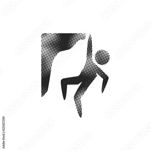 Halftone Icon - Rock climbing