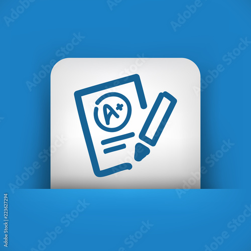 Excellent evaluation test icon