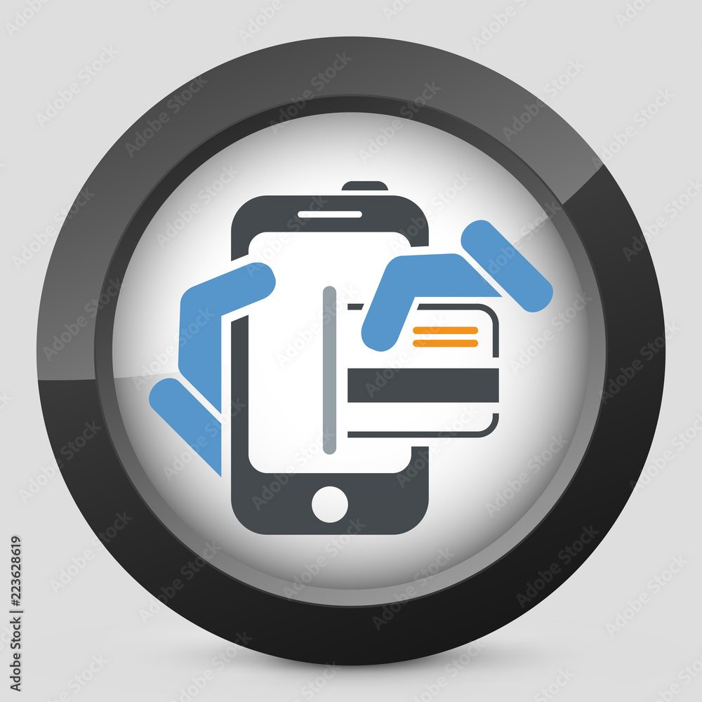 Smartphone shopping icon Smartphone shopping icon