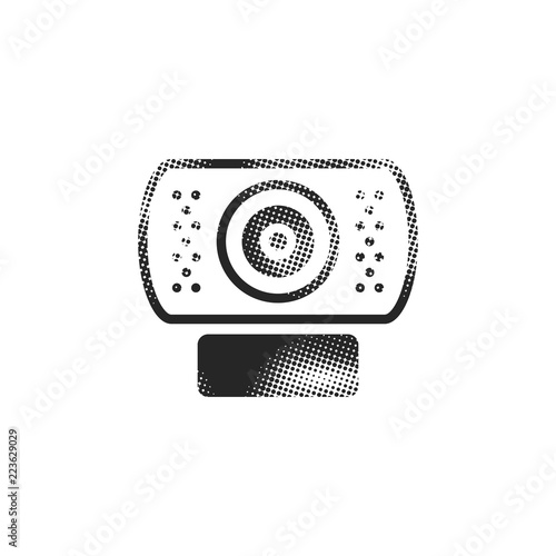 Halftone Icon - Webcam