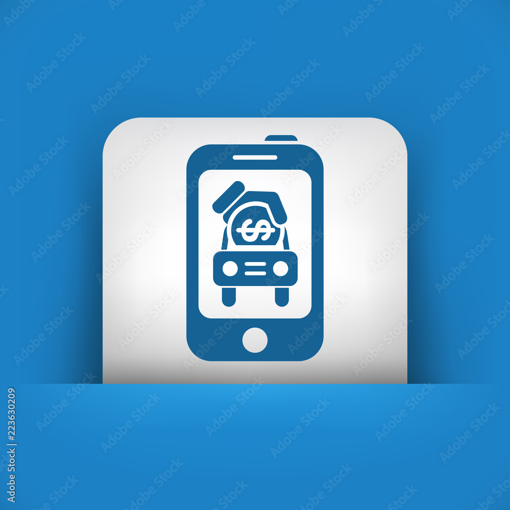 Automotive mobile icon Automotive mobile icon