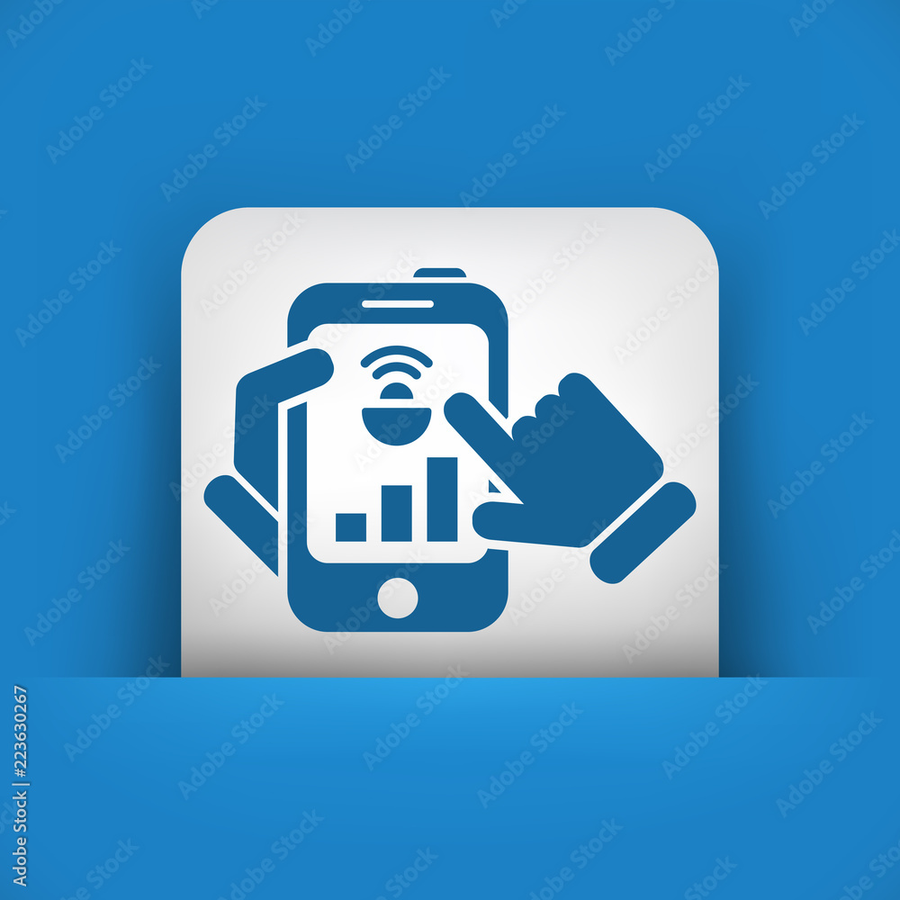 Smartphone connection icon Smartphone connection icon