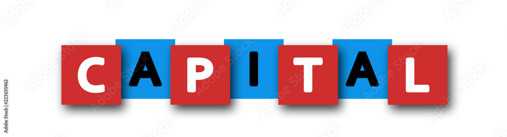 Capital - letters written in beautiful boxes on white background Capital - letters written in beautiful boxes on white background