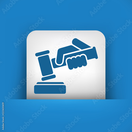 Hammer judge icon