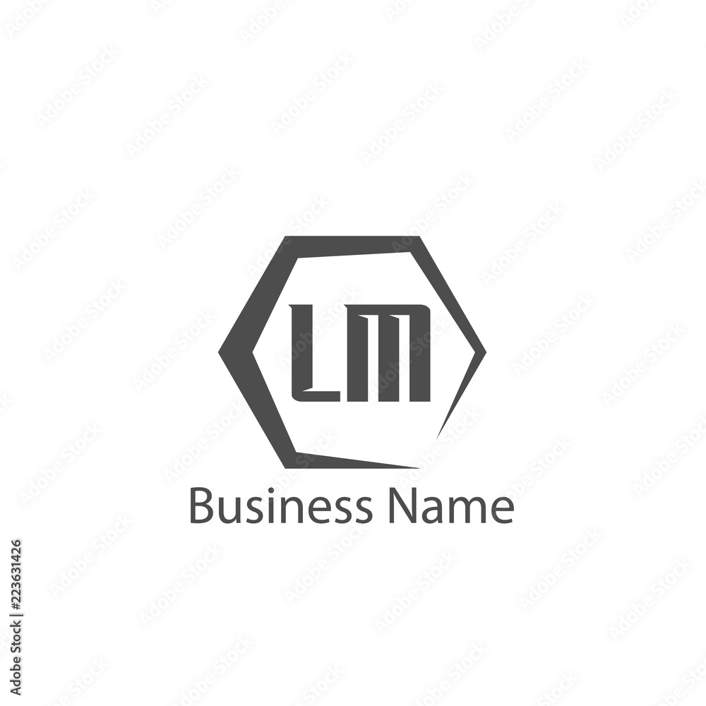 Initial Letter LM Logo Template Design