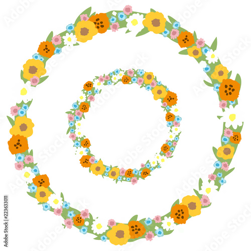 40378779_花束_春_やさしさ_縁飾り_円