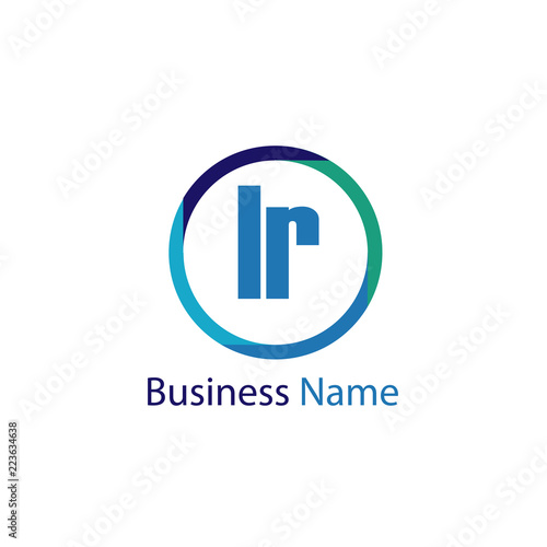 Initial Letter LR Logo Template Design