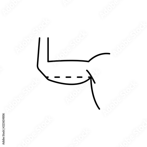 Arm cellulite surgery icon. Element of beauty and anti aging icon for mobile concept and web apps. Thin line Arm cellulite surgery icon can be used for web and mobile