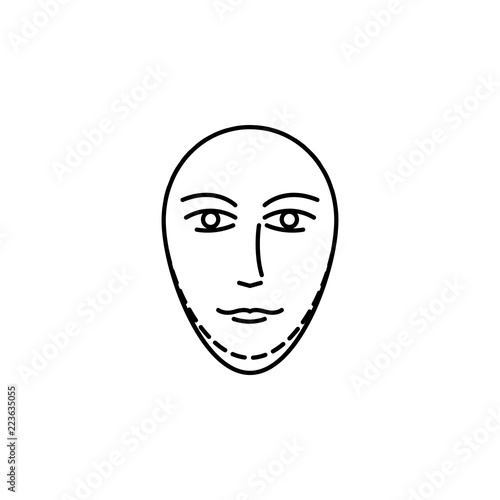 Anti aging neck surgery icon. Element of beauty and anti aging icon for mobile concept and web apps. Thin line Anti aging neck surgery icon can be used for web and mobile