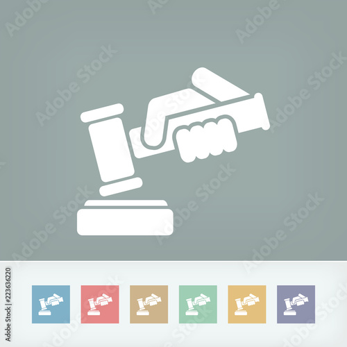 Hammer judge icon