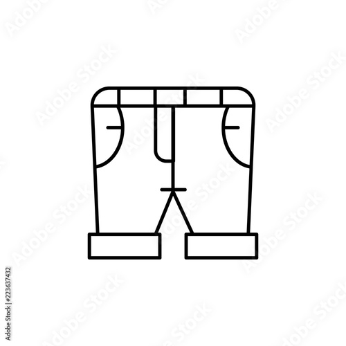 Capri, clothes, denim icon. Element of clothes icon for mobile concept and web apps. Thin line Capri, clothes, denim icon can be used for web and mobile