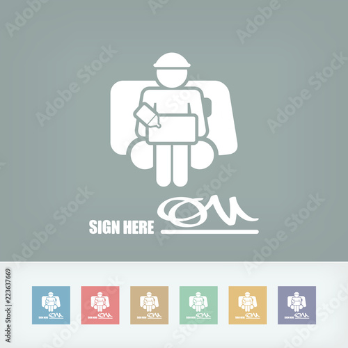 Delivery document sign