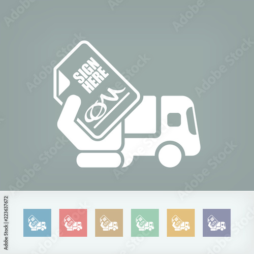 Delivery document sign