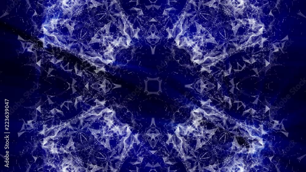 an abstract pattern of light moving particles emitted by a blue glow. 3D rendering an abstract pattern of light moving particles emitted by a blue glow. 3D rendering