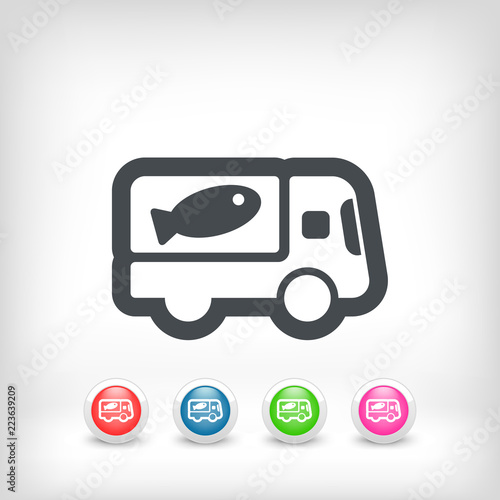 Fish van icon