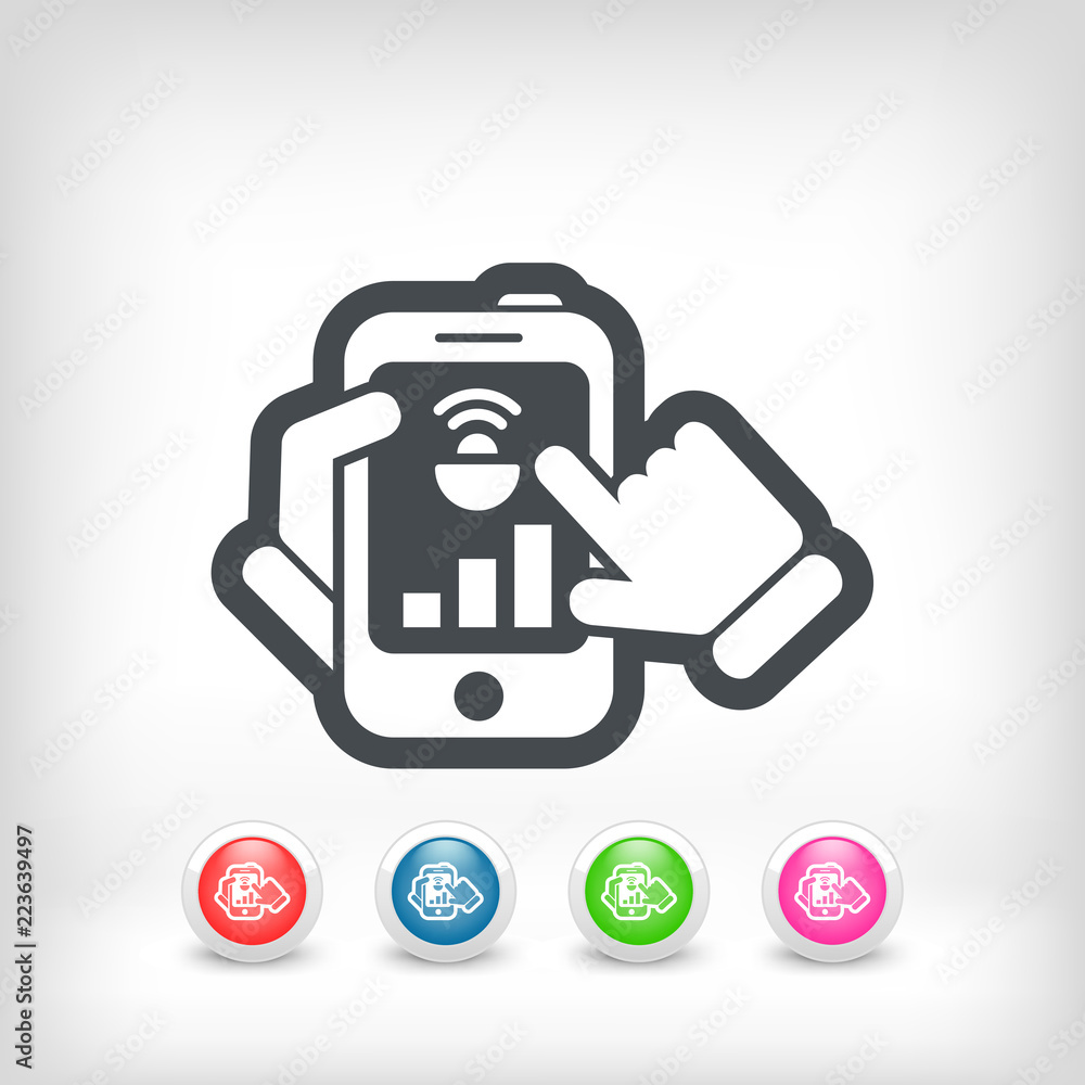 Smartphone connection icon Smartphone connection icon